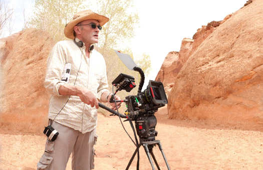 Danny Boyle on set with the SI-2K