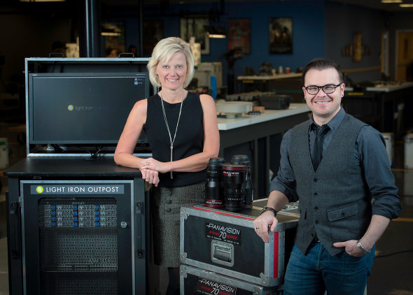 Panavision President and CEO Kim Snyder and Light Iron  CEO Michael Cioni