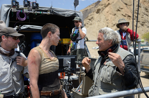 Miller on Set with Theron