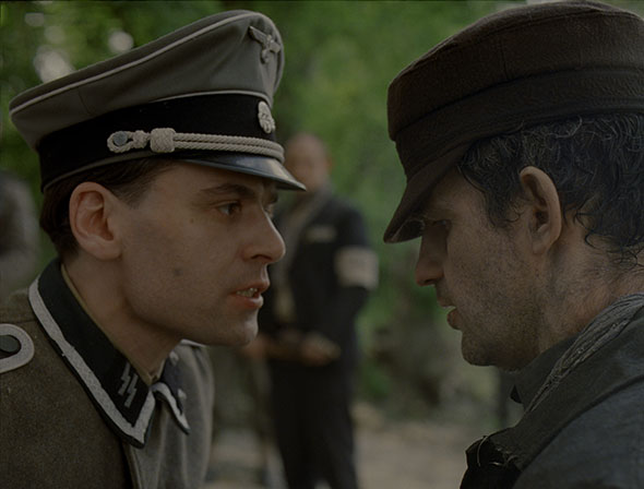 Left to right: Christian Harting as Oberscharführer Busch and Géza Röhrig as Saul Courtesy of Sony Pictures Classics