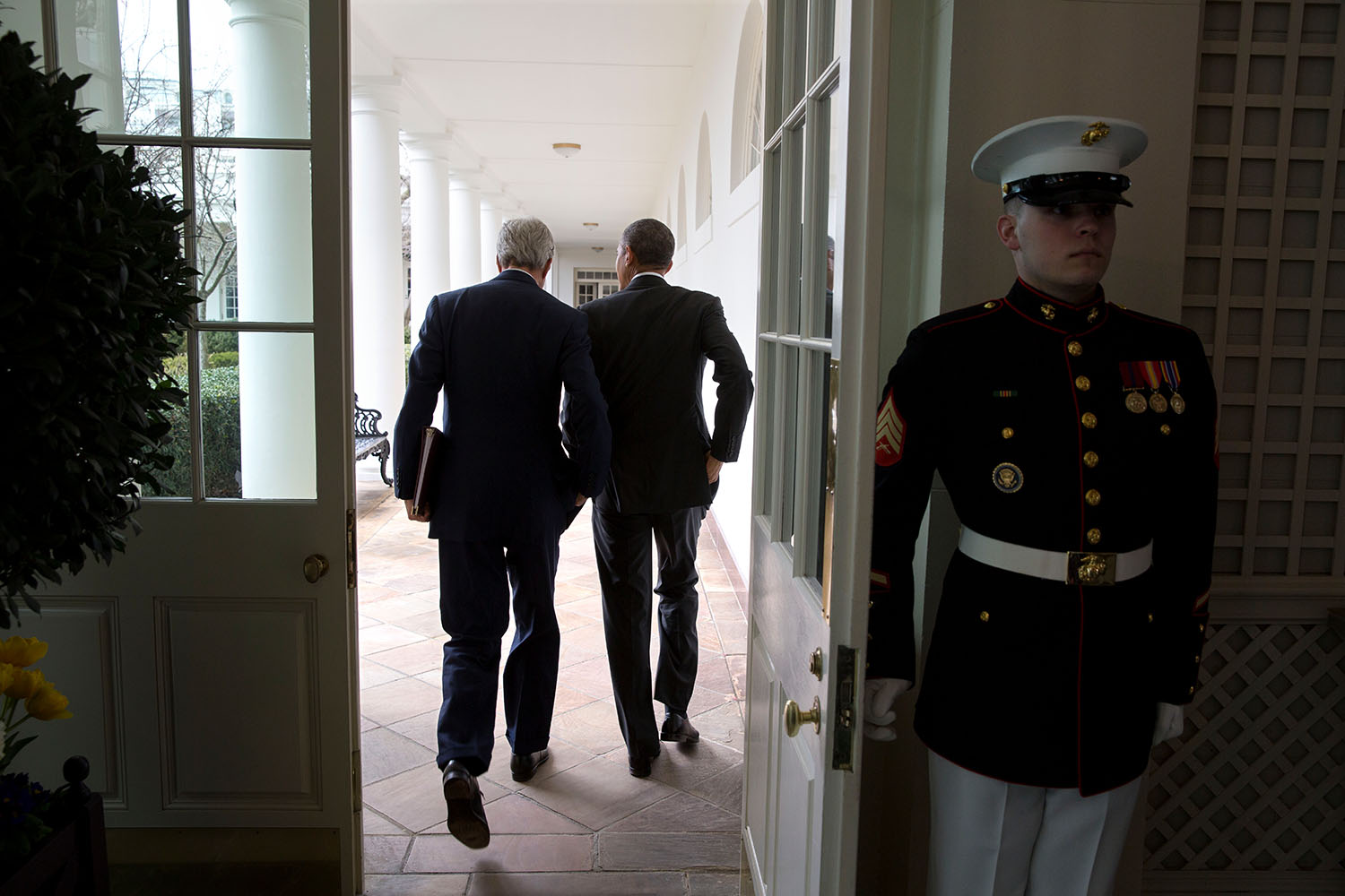 Secretary of State John Kerry and President Barack Obama at the White House.