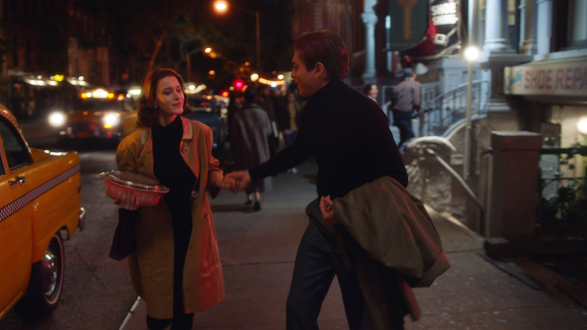 Rachel Brosnahan and Michael Zegen