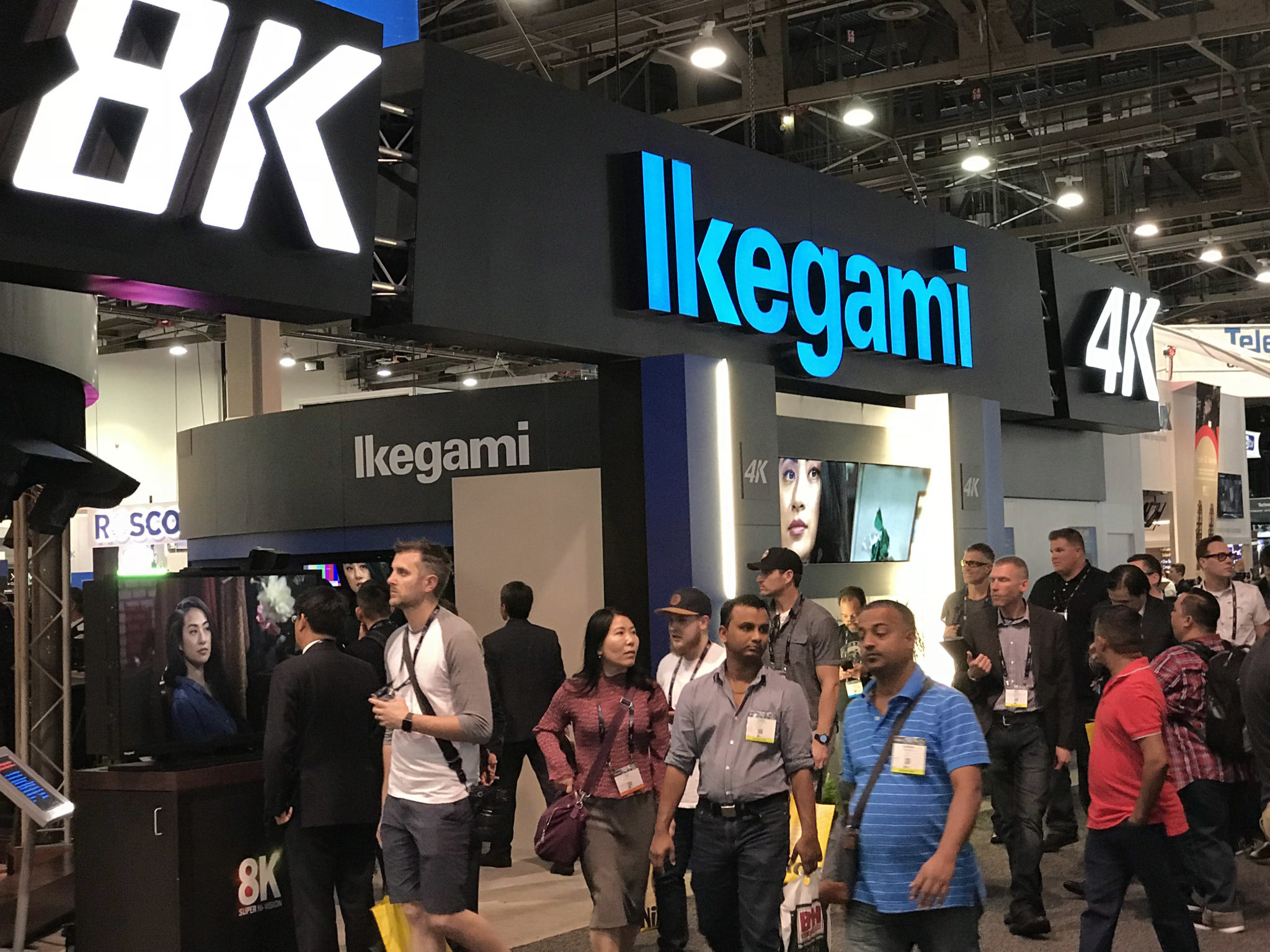 Ikegami 4K and 8K signage at NAB 2018