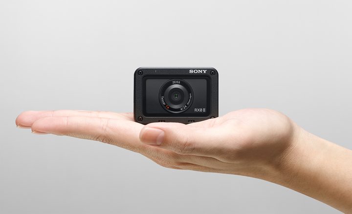 Sony RX0 II in the palm of a hand