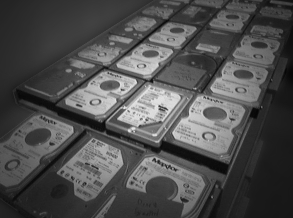 A stash of HDDs