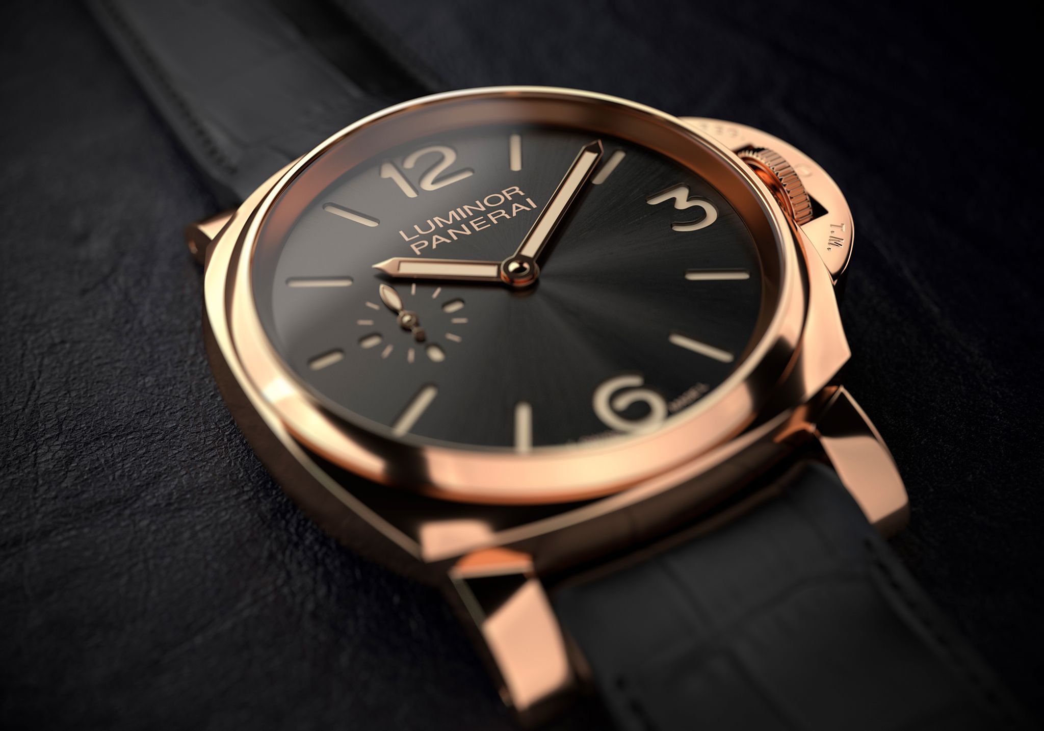 A render for luxury Italian watchmaker Panerai.