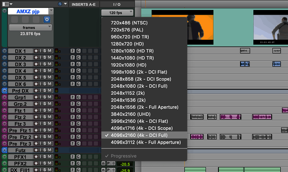 New resolution options in Pro Tools