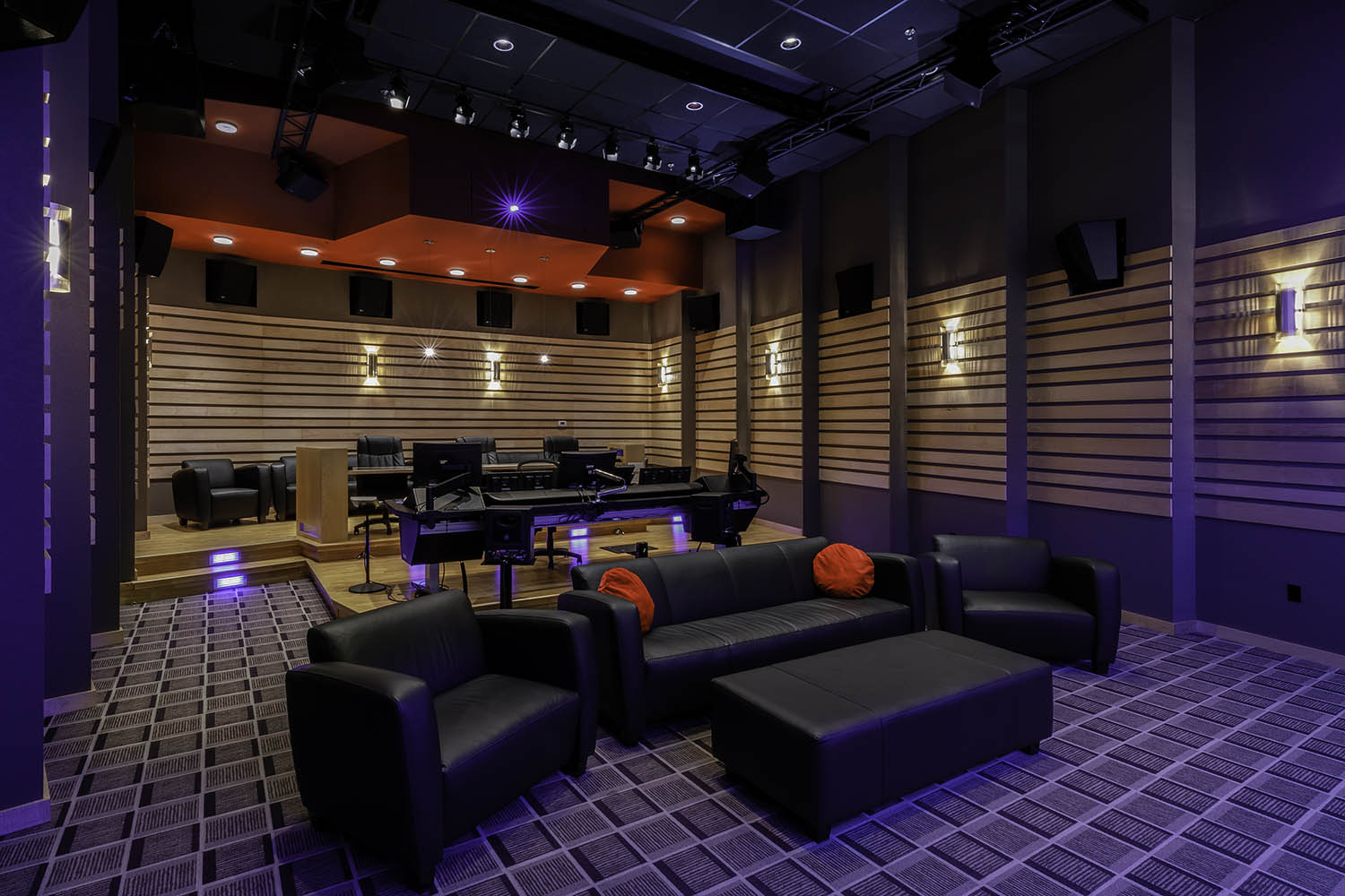 Dolby Atmos mixing stage at Dallas Audio Post
