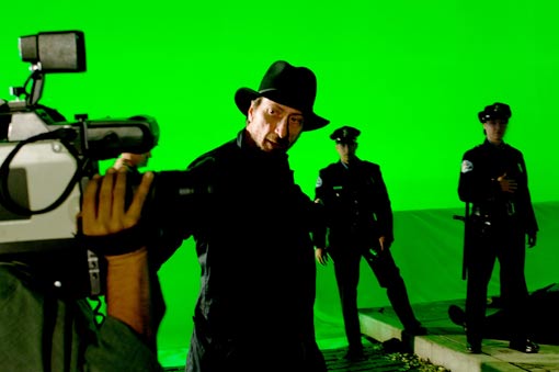 Frank Miller on set