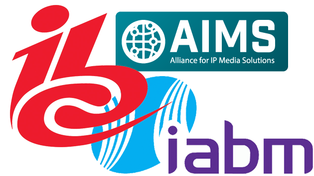 IBC AIMS IABM logos
