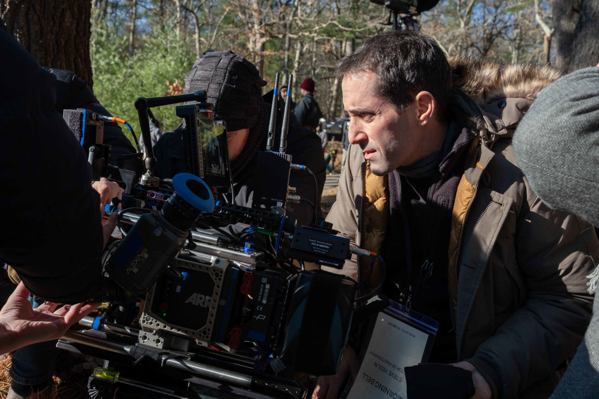 Cinematographer Steve Yedlin, ASC, shooting <i>Knives Out</i> on location.