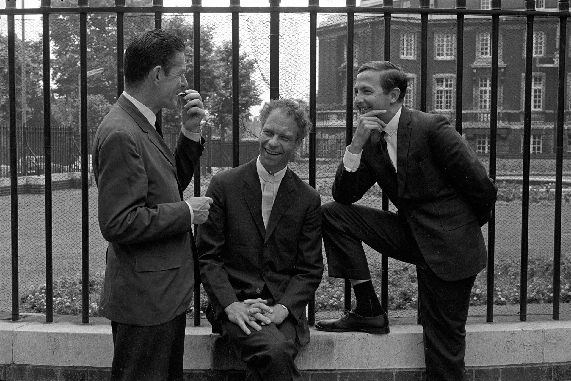 From left: John Cage, Merce Cunningham and Robert Rauschenberg.